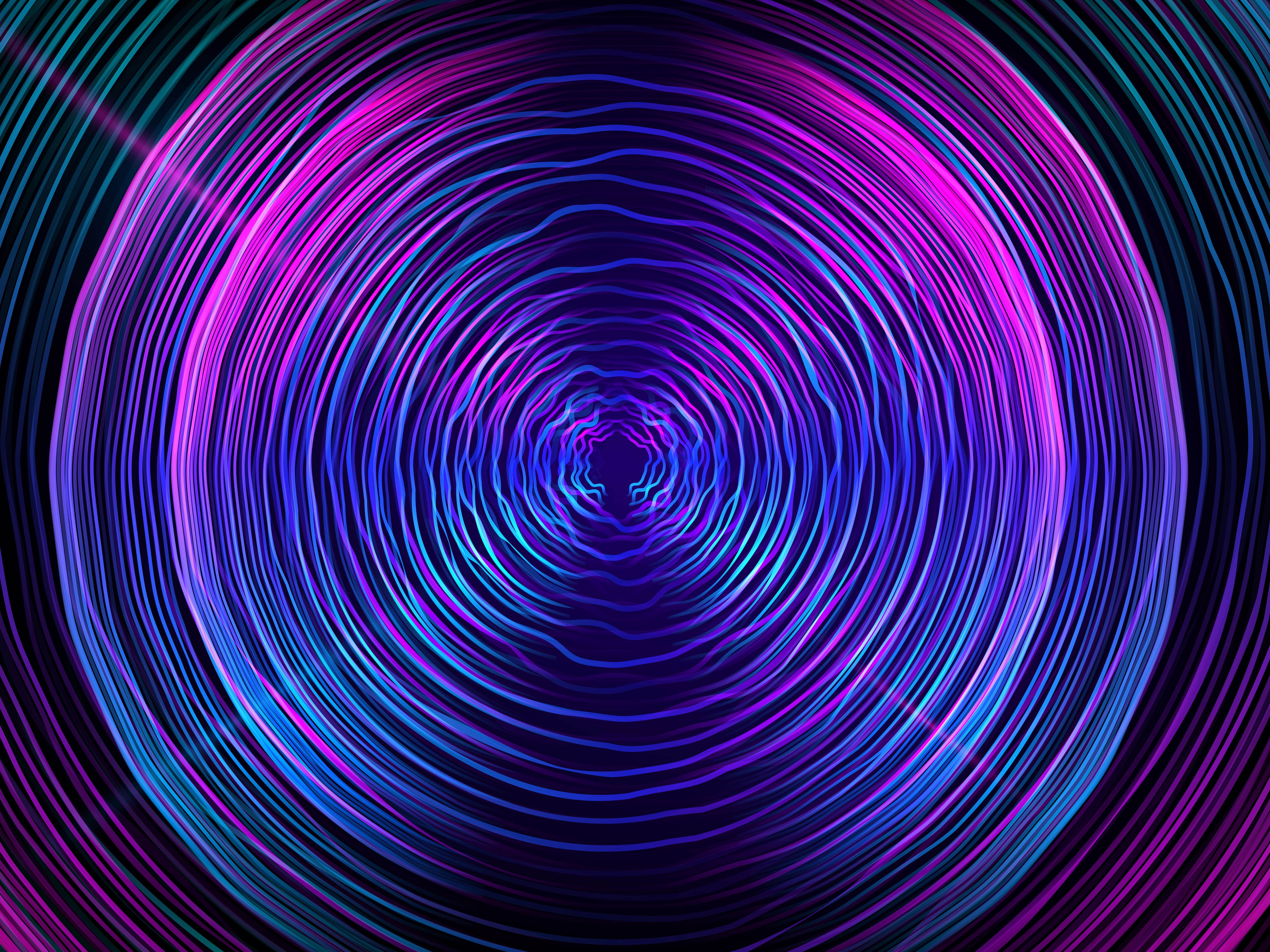 Cirkelformade ljudvågor i färgglada färger