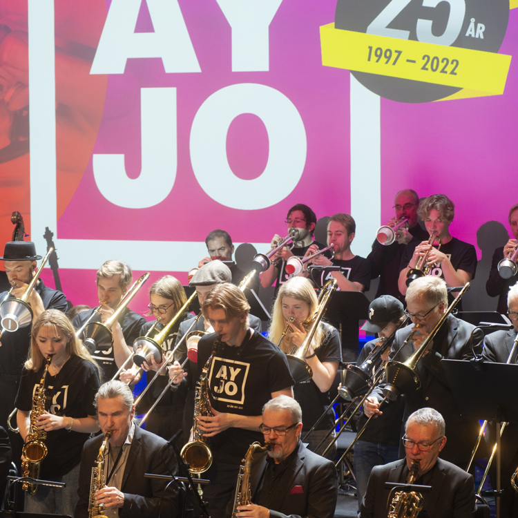 Bild från en konsert med Arctic Youth Jazz Orchestra